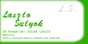 laszlo sulyok business card